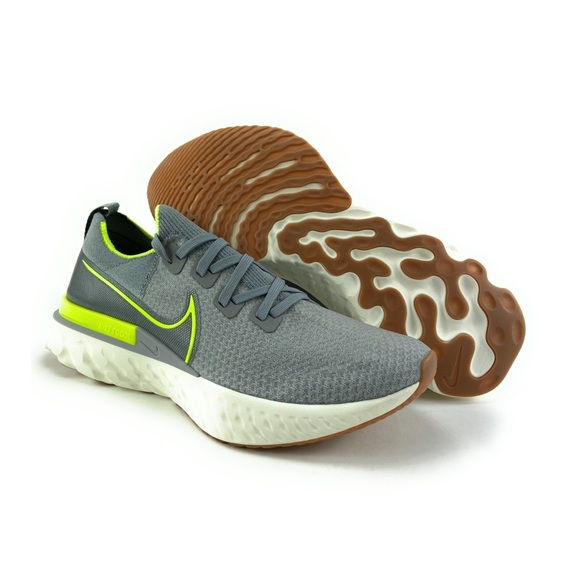 Nike Men's React Infinity Run Flyknit Grey Volt Running Shoes CD4371-008 Size 14 - Picture 8 of 10